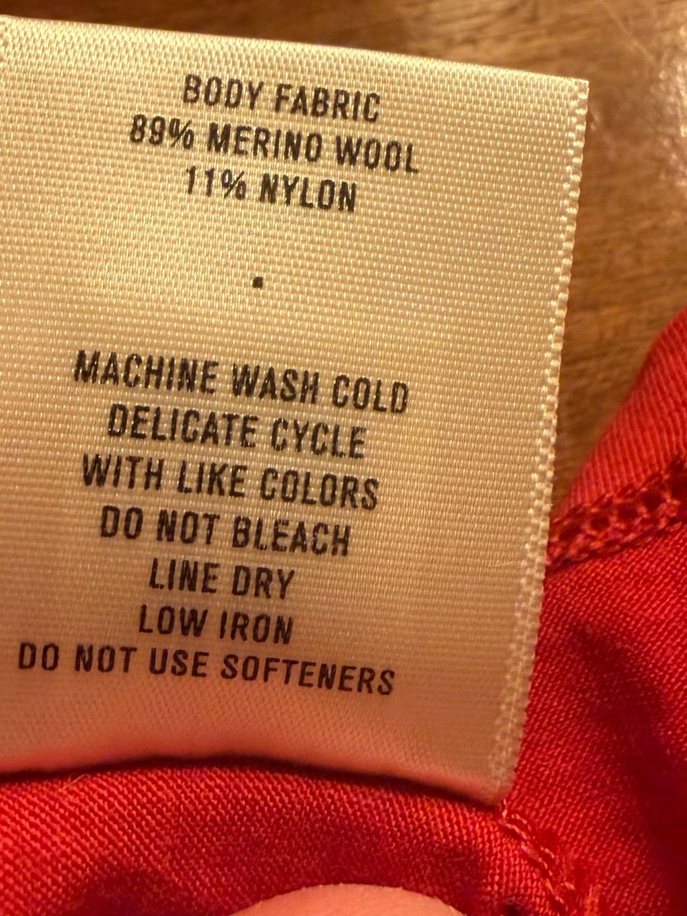Tracksmith orange red Men's Crew Neck Shirt - Picture 8 of 8